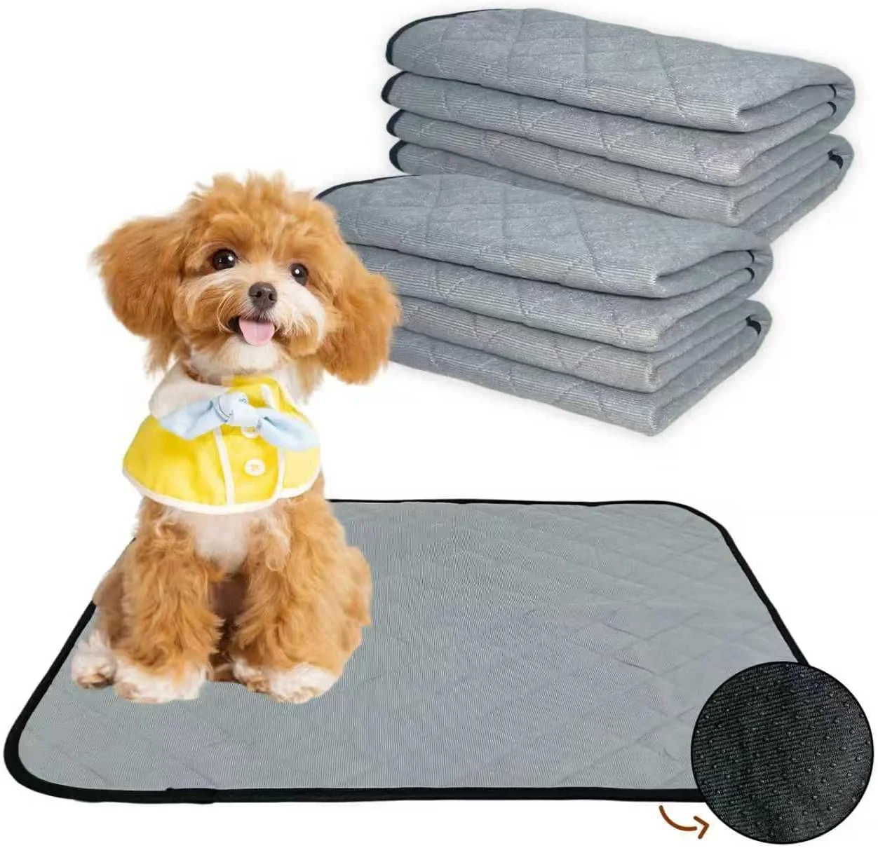 Washable Pee Pads for Dogs, 2Pack Reusable Puppy Pads, Super Absorbent & Leakpro