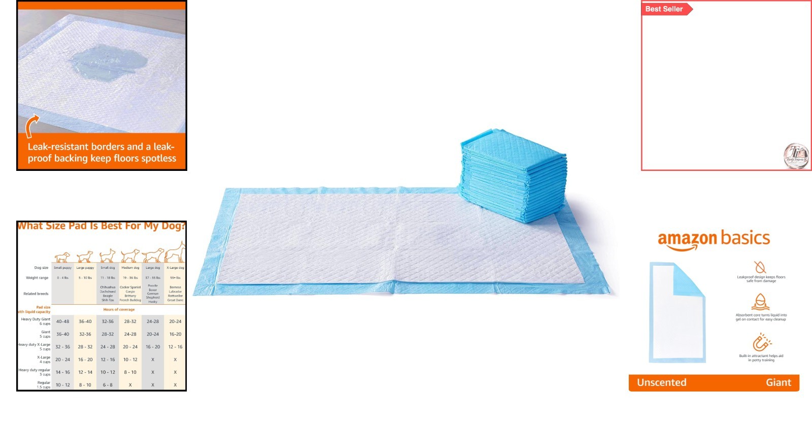 Super Absorbent Heavy Duty Puppy Pee Pads – Leak-Proof, Quick-Dry, 30-Pack