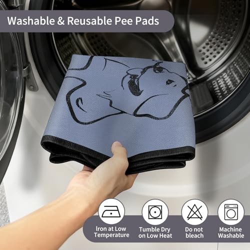 2 Pack 36″x36″ Washable Dog Pee Pads – Reusable, Non-Slip, Leak-Proof Training P