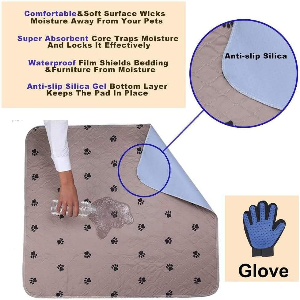 Washable Dog Pee Pads 36X54,Puppy Pads,Reusable Pet Training Pads,Waterproof Pet