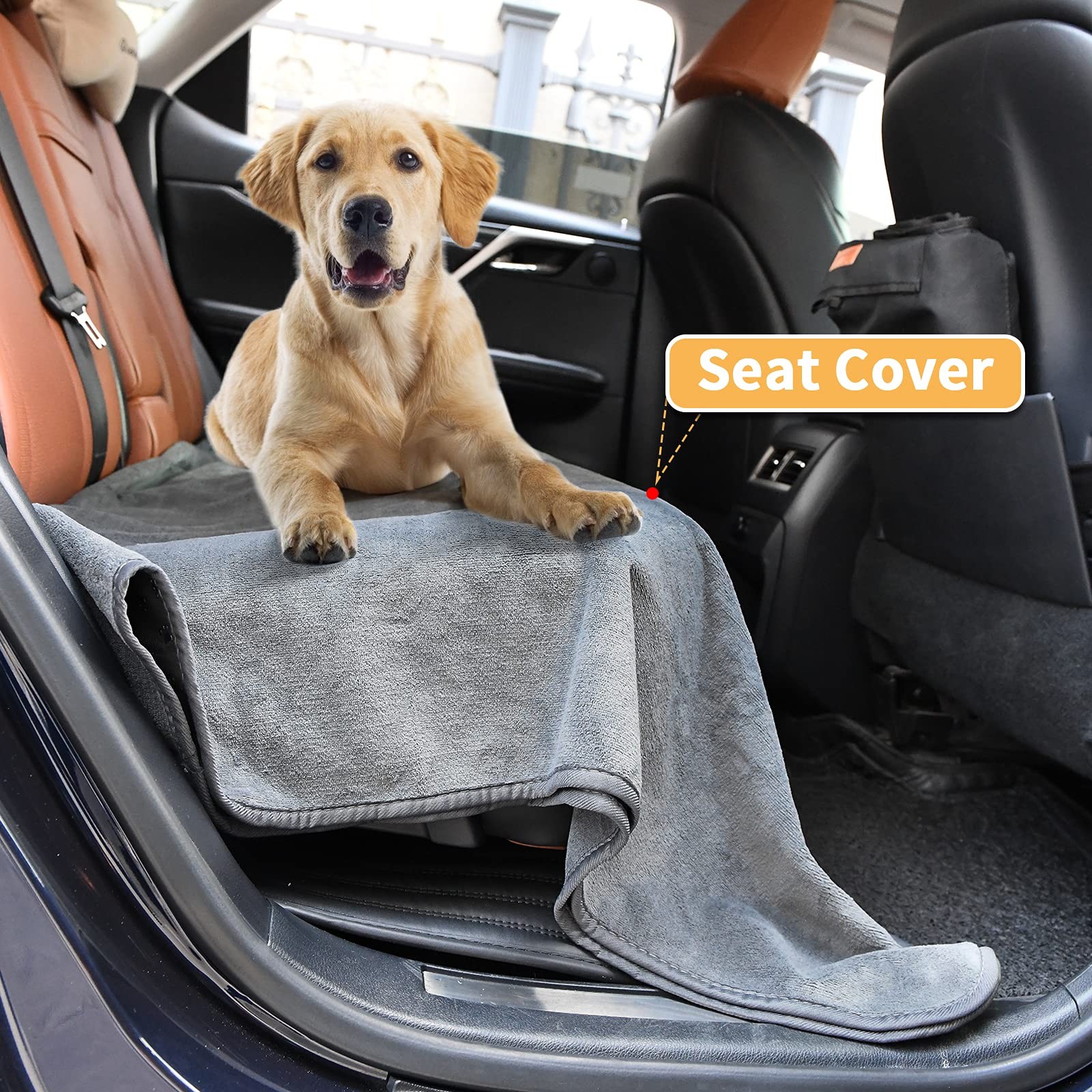 Washable Dog Pee Pads 36×36 2Pack Reusable Puppy Pads, 36″x36″-2PACK, Gray