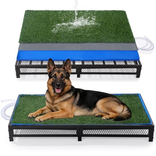 Medium Dog Potty Porch Artificial Grass Tray with Drain
