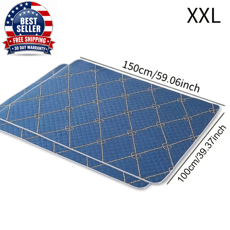 2PCS Washable Reusable Pet Urine Pads for Cats and Dogs Multipurpose Floor Mat D