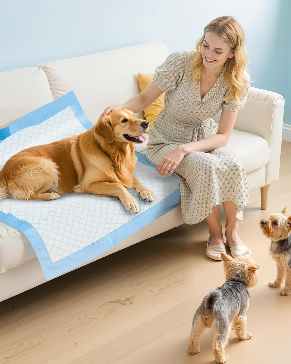 50 Pack Extra Large Puppy Pads 34 x 28 Inch Quick Dry Leakproof Pet Training Pad