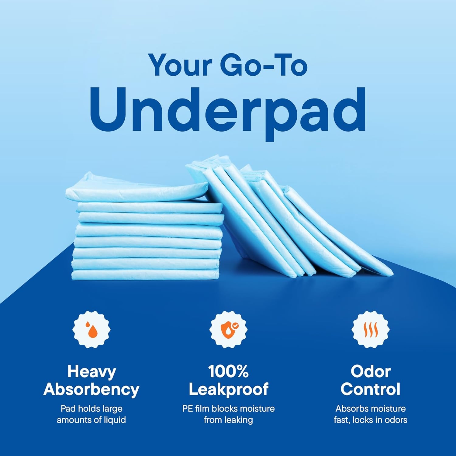 Stack Man 100-Pack 23″x36″ Super Absorbent Disposable Underpads