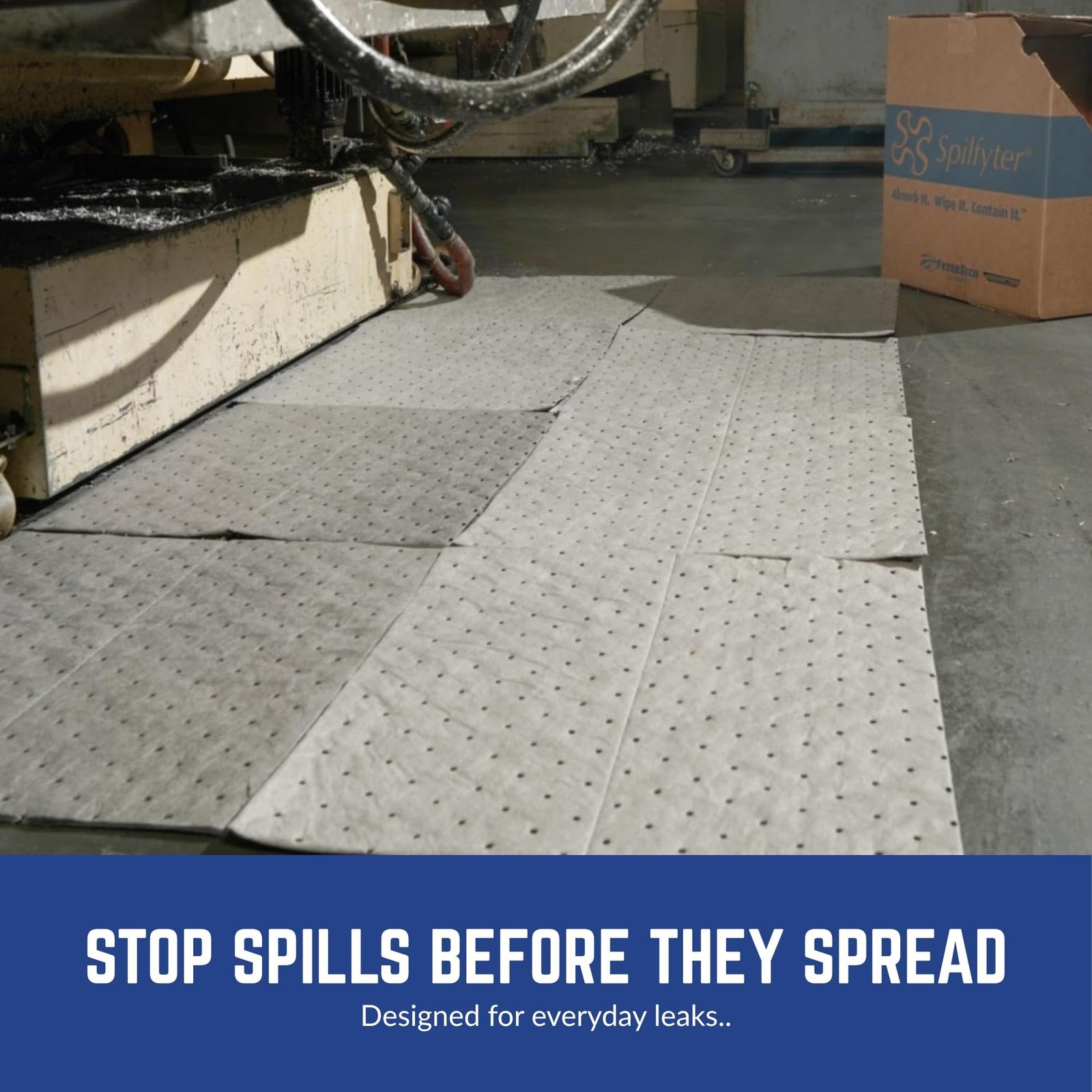 Spilfyter Universal Light Duty Absorbent Pads, 16″ x 18″, 200 Count | Single …