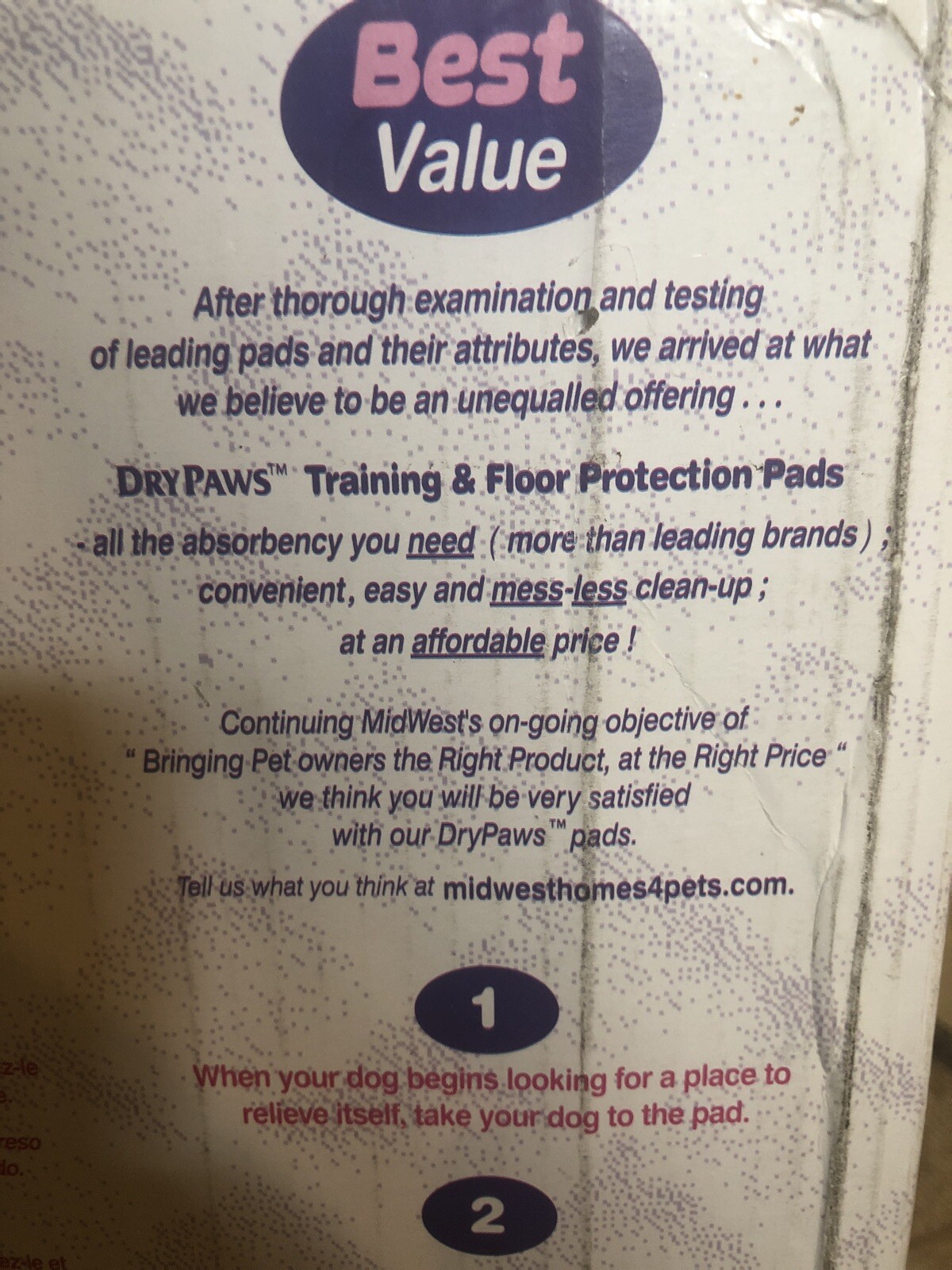 Lot Of 10 Midwest Dry Paws Dog Training Floor Protection Pads 23″ x 24″ Pink
