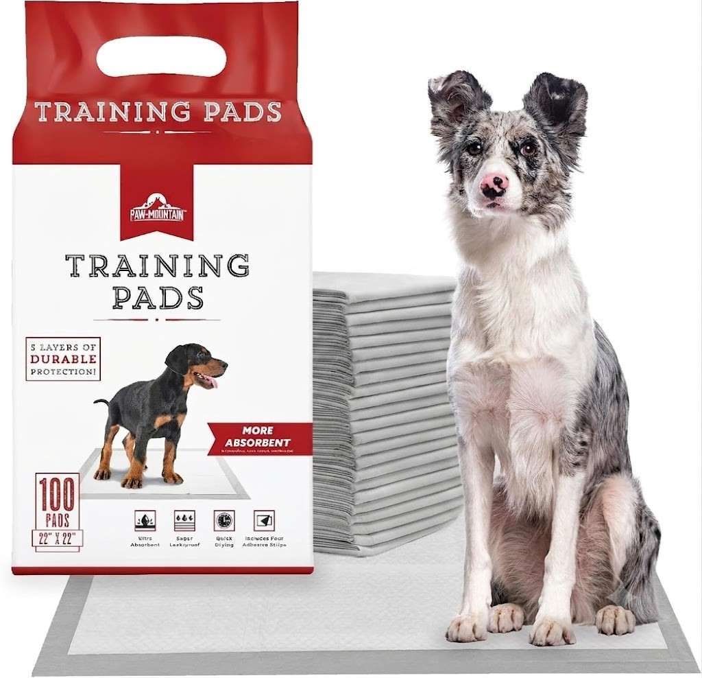 100ct 22 x22″ Ultra Absorbent 5-Layer Quilted Puppy Pads with SAP Polymer Gel