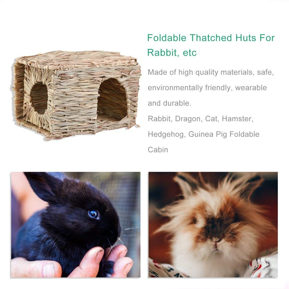 LWINGFLYER Rabbit Grass House Bunny Sleeping 30x20x23CM, 1PCS