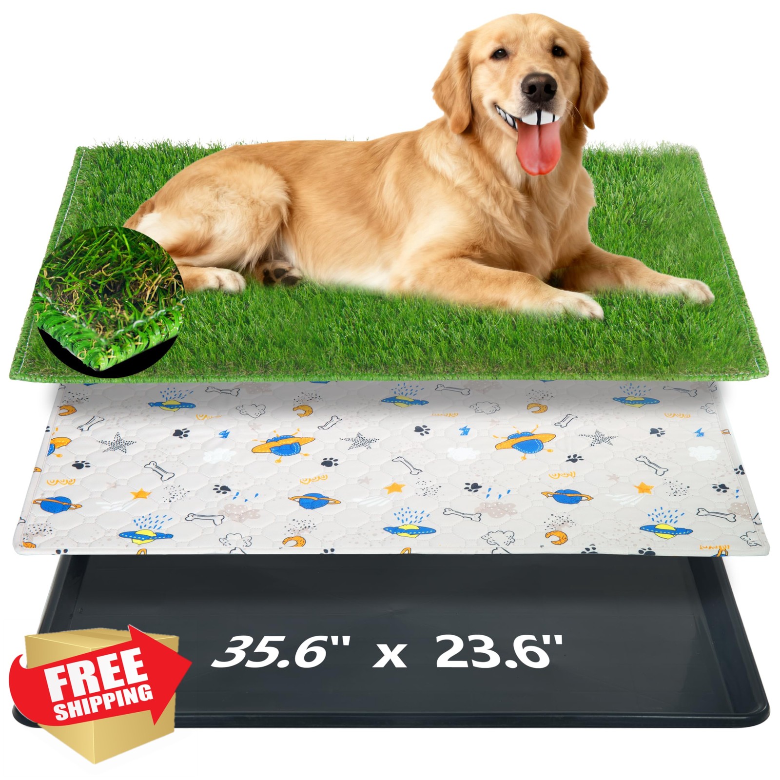 SyFatWeen Dog Loo System Large Grass