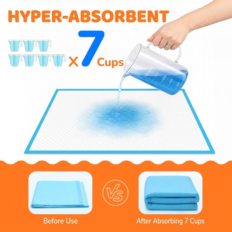 35′ X 29′ XXXL Super Absorbent Dog Pee Pads – Leak-Proof, Odor-Control
