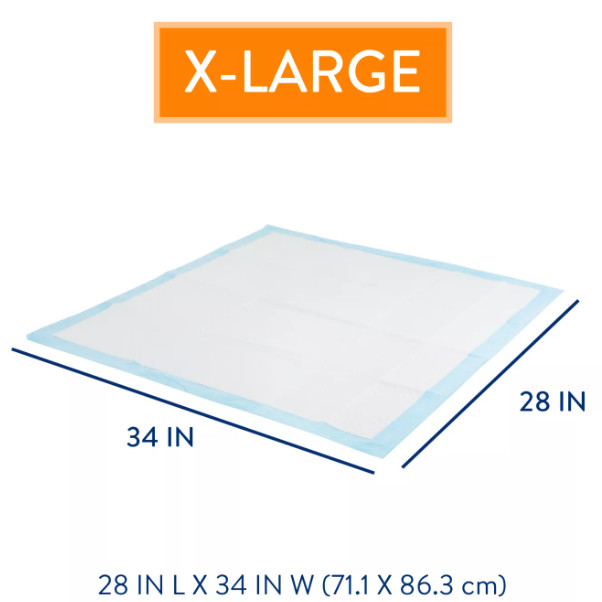 Top Paw X-Large Dog Pee Pads 150 Count 28×34 Leakproof Potty Training Unscented