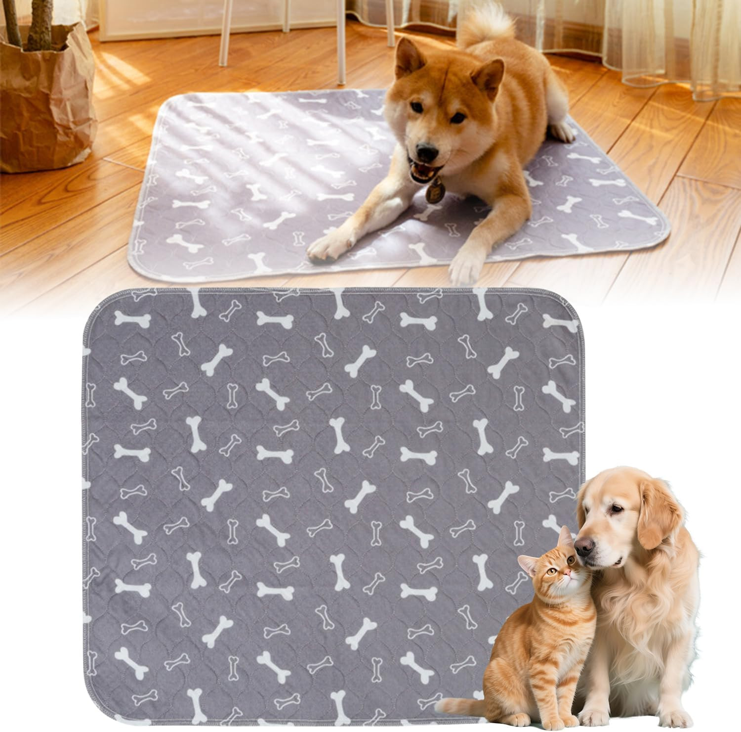 Puppypad Pee Pads, Reusable Puppy Pads with Pheromones, Durable Leak-Proof & Ant