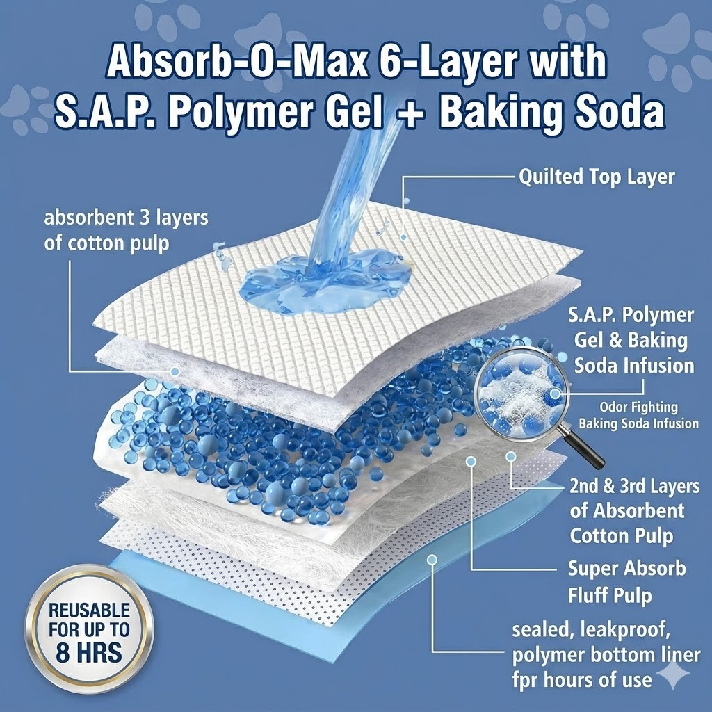 XXXL 36×51 Puppy Pee Pads 40 Pack – 130g Heavy Duty Ultimate Absorbent Dog Pads