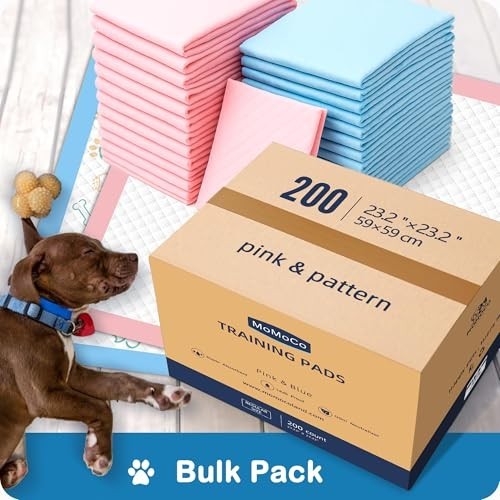 Super Absorbent Disposable Dog Pee Pads 23″x23″ – Leak-Proof Puppy Training 200-