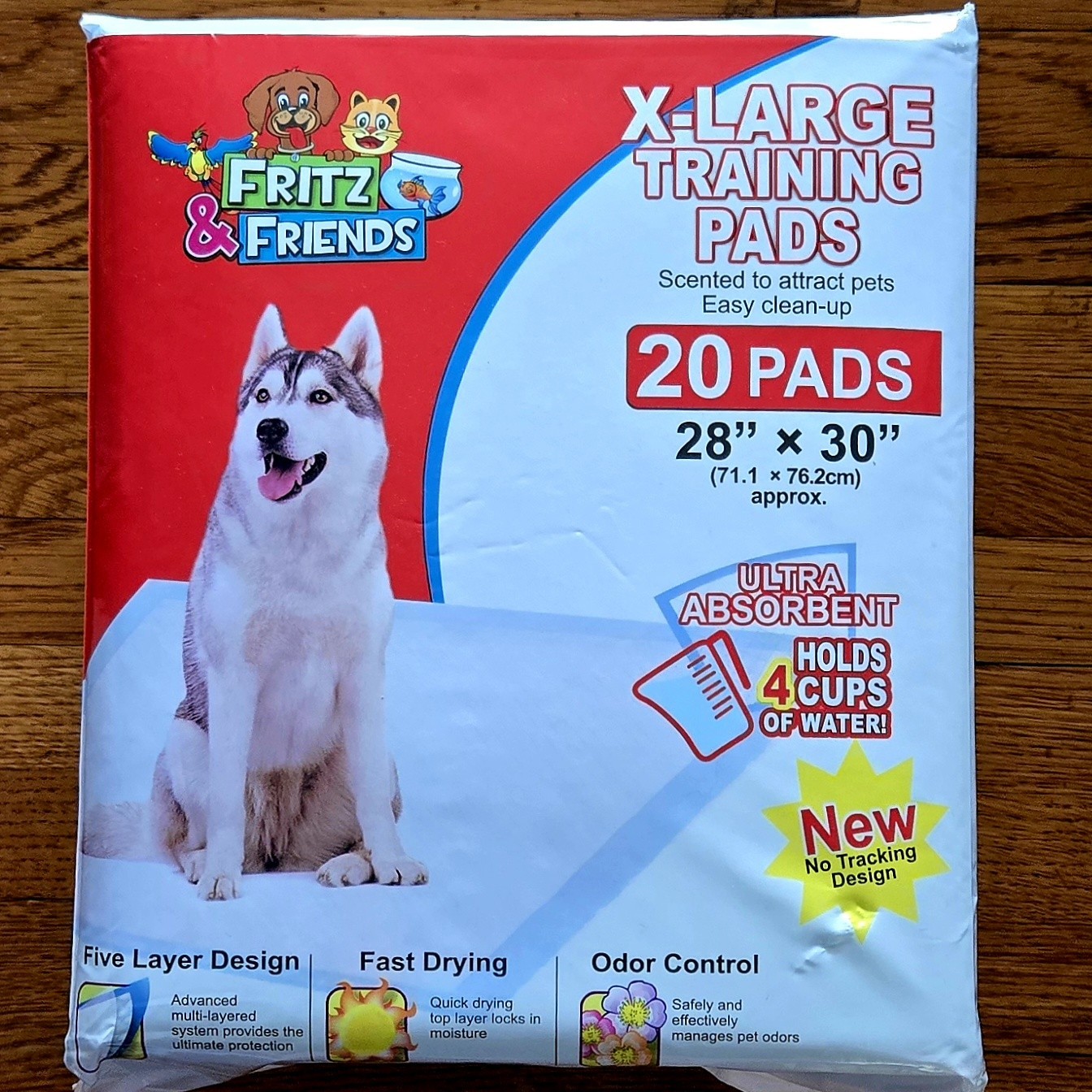 Fritz & Friends X-Large Training Pads 28×30 Ultra Absorbent Odor Control 20 Pads
