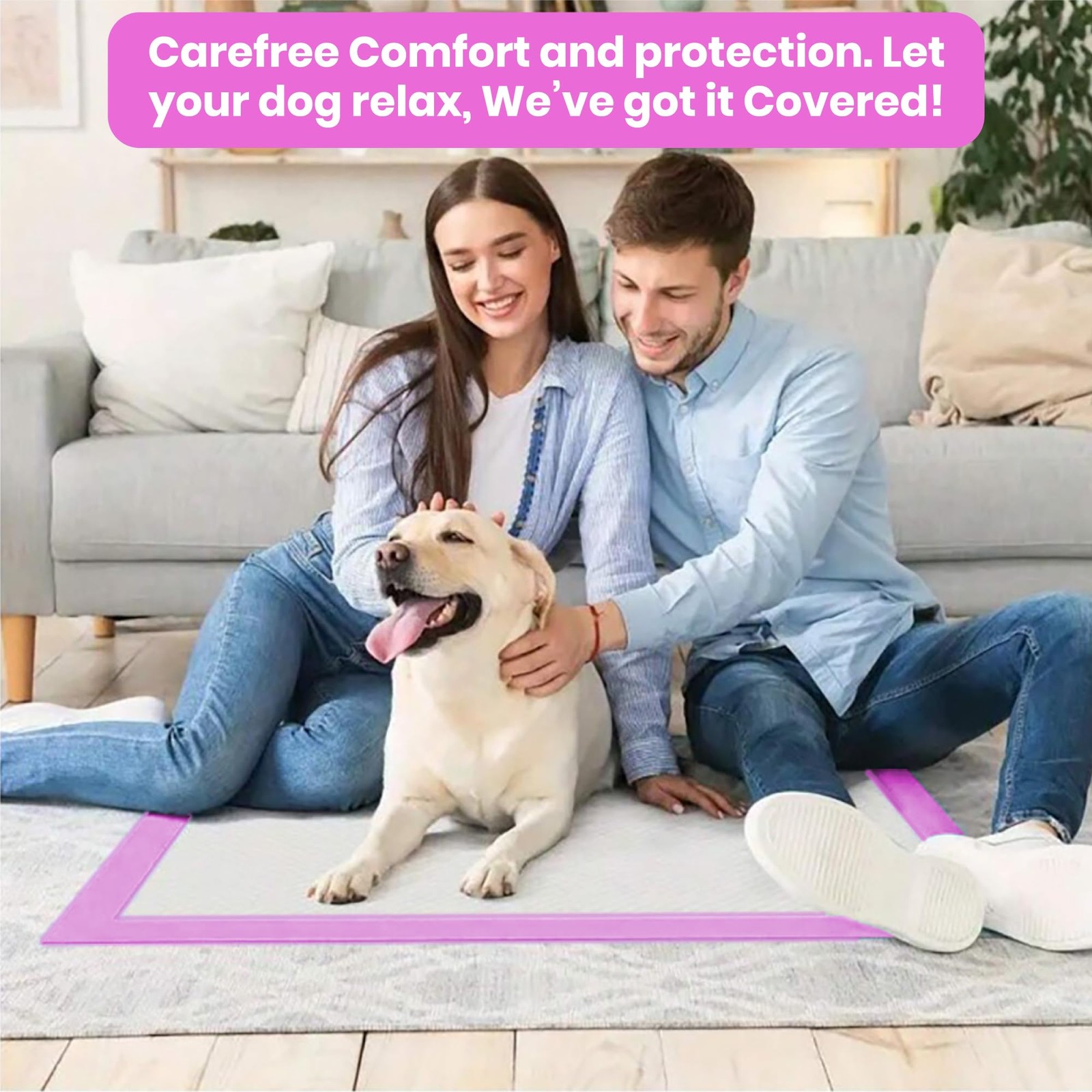 FPN Pink Puppy Pads for Dogs 25 Count 24×36 Inch | Extra Large Disposable Pee…