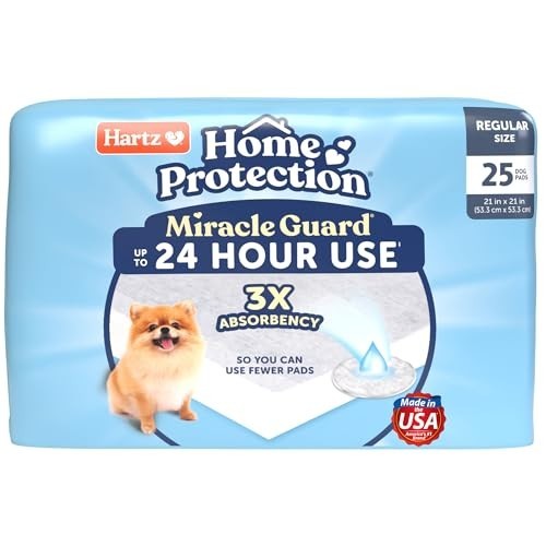 Dog Training Pads Regular Size 25 Count 3X Absorbency 24 Hour Use Odor