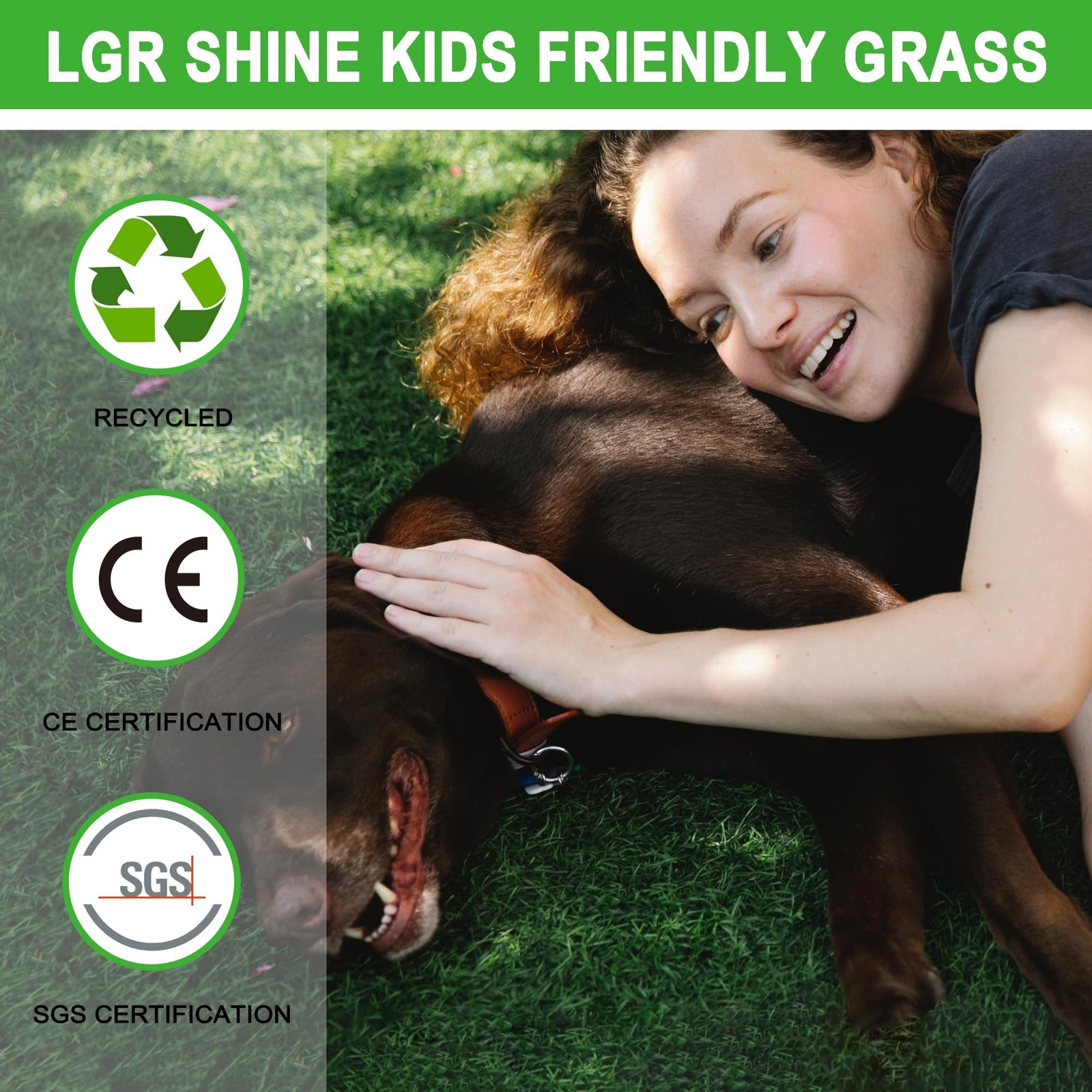 LGR SHINE Dog Grass Pee Pad Large 4x6ft