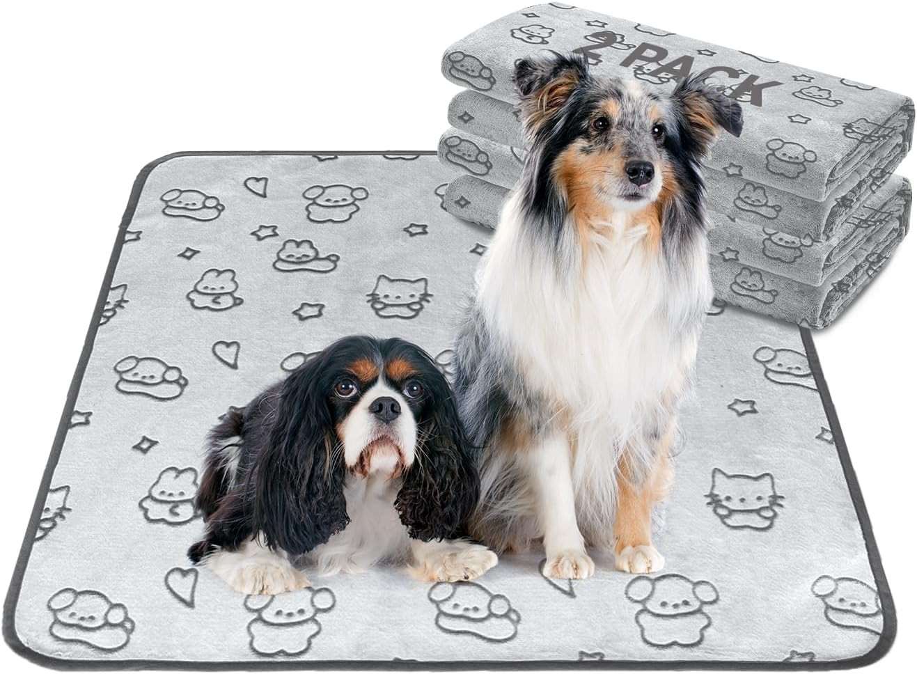 2-PK Reusable Puppy Training Pads – Waterproof Non Slip Pee Pads for Dogs 36×36