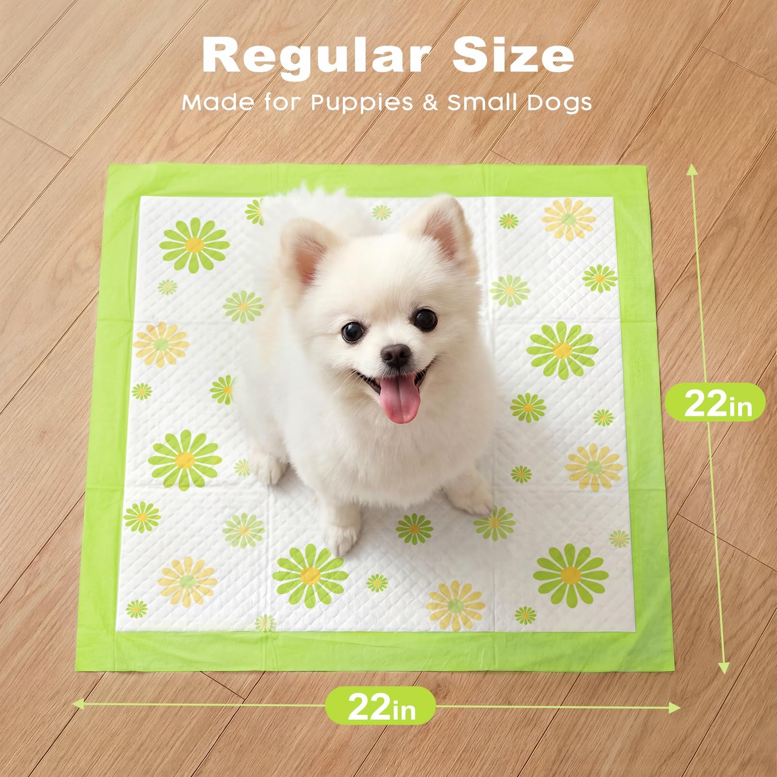MIZOK Puppy Pads 22″x22″, Dog Pee Pads 6Layer Super Absorbent & LeakProof, Da…