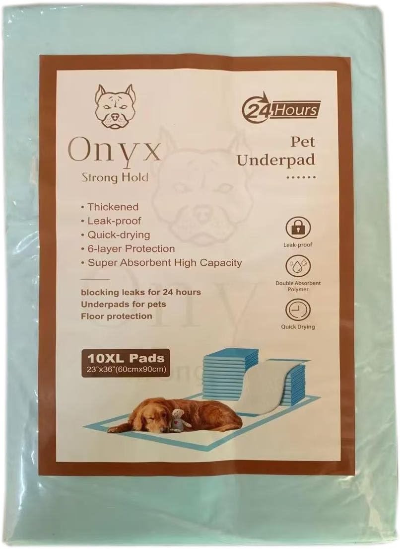 Onyx XXL Dog Pee Pads, 30×36″, 30 Ct – 6-Layer Leak-Proof