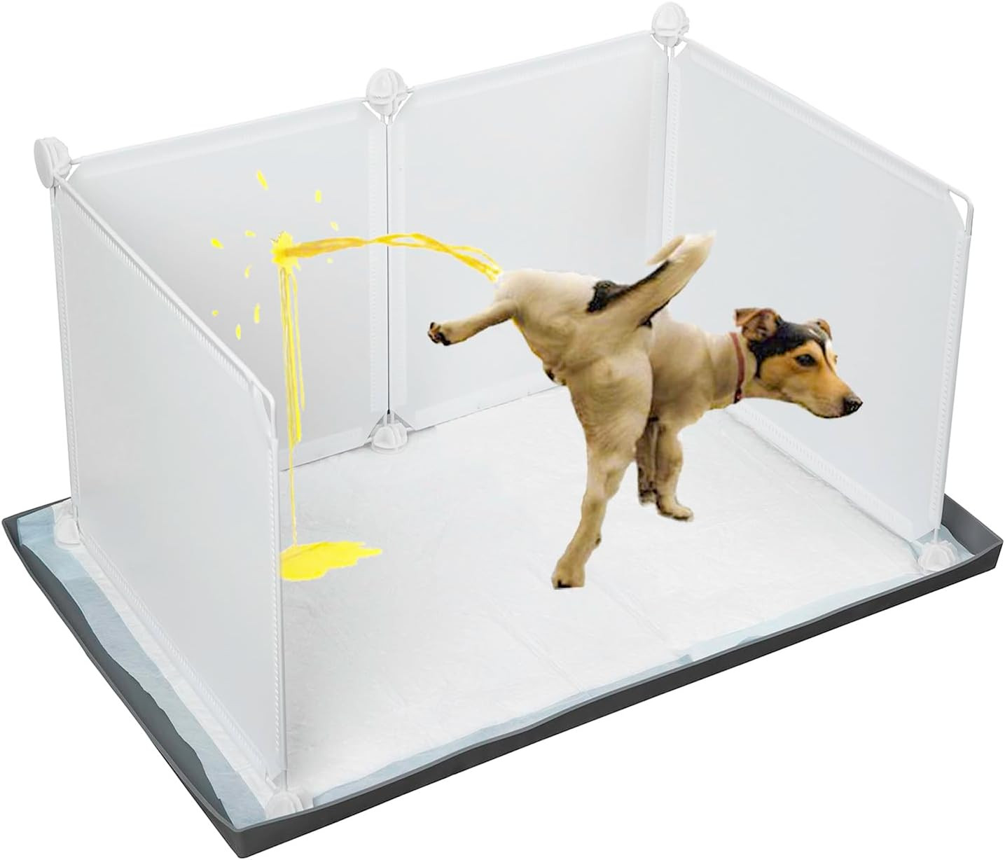Dog Litter Box with High Walls,Indoor Dog Potty for Small to Medium Dogs like Co