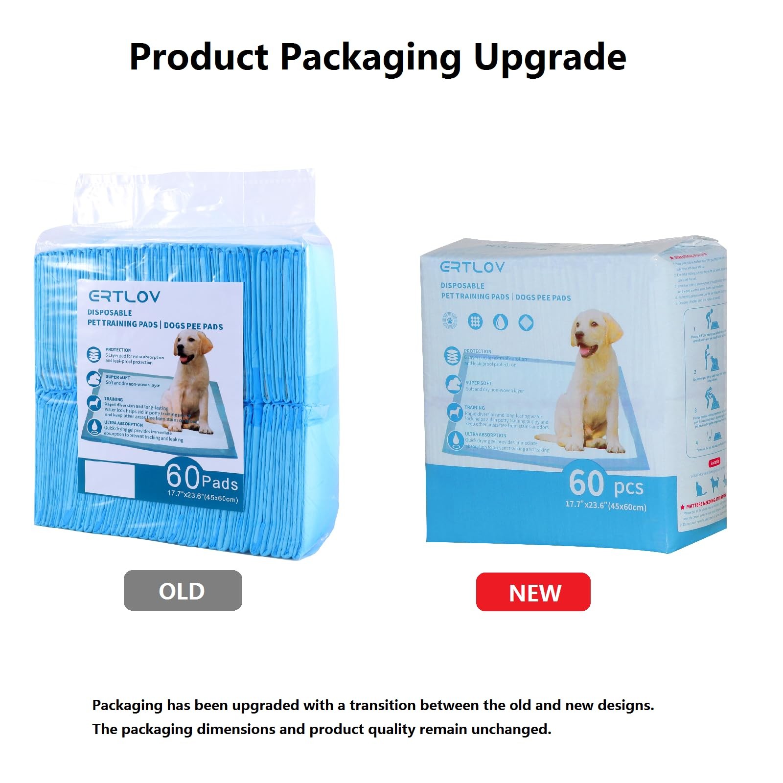 Puppy Pee Pads, Ultra Absorbent 6-Layer Training Pad for Dogs, Cats, Rabbits,…