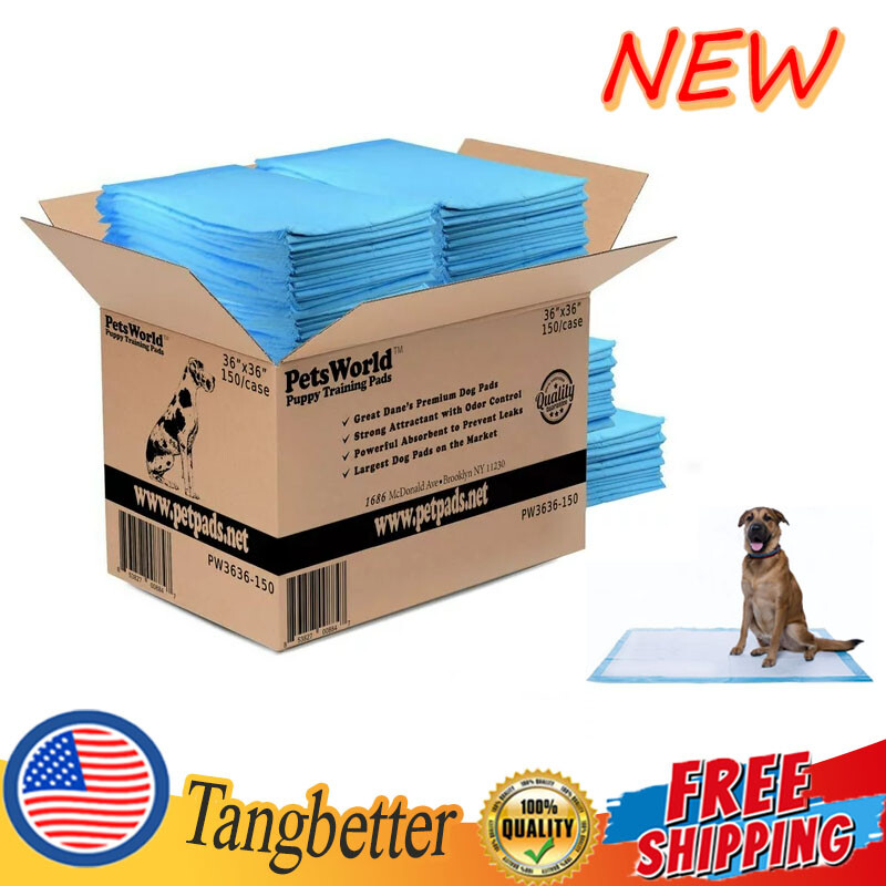 US Gigantic Dog Puppy Training & Potty Pads 150 Ct Quick-dry Pee Pads 36×36 inch