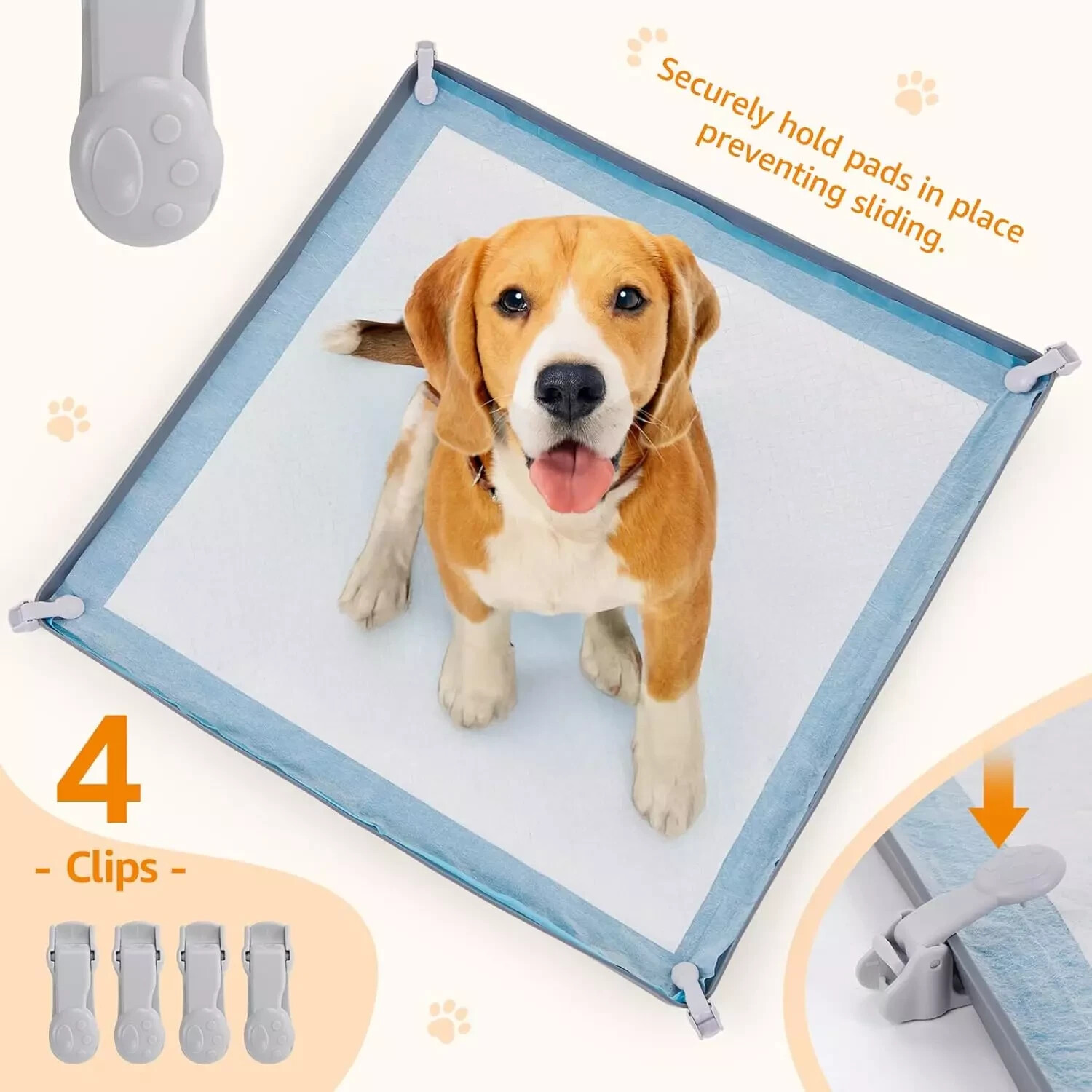 Large Dog Pee Pad Holder – Silicone Puppy Pad Holder – High Edge Dog Potty Tray