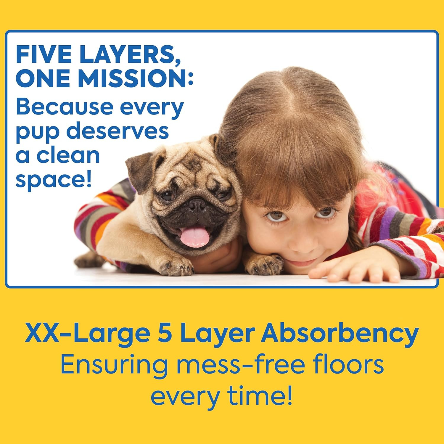 Petcare Puppy Pads XXL, Heavy Duty, Leak Proof Pee Pads for Dogs, Potty Training