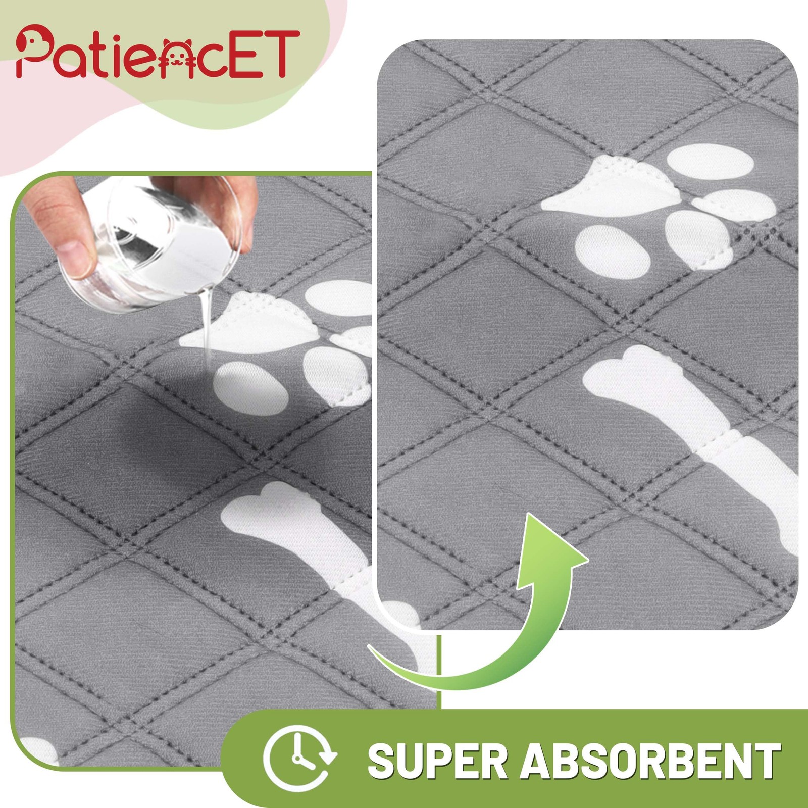 Washable Pee Pads 36″ x 41″ Super Absorbent 2 Pack for Dog Training – Leakproof