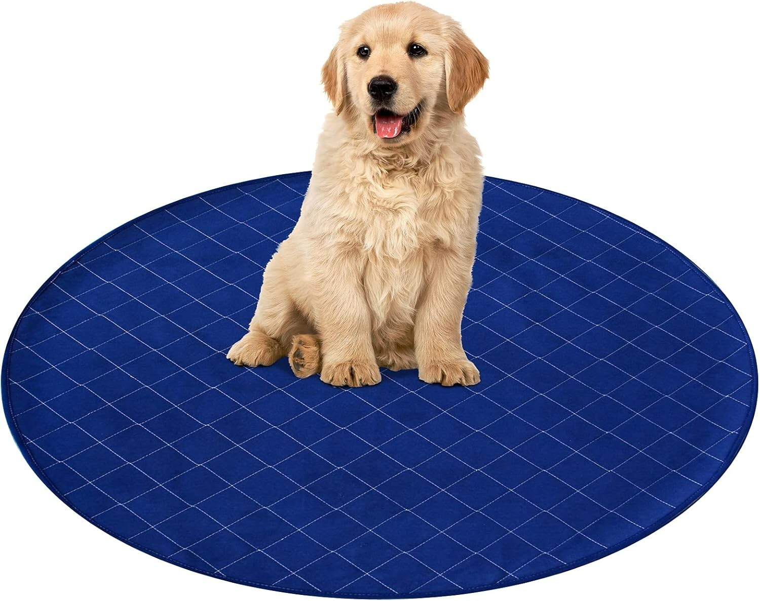 Washable Dog Pee Pad 36″/48″ Round Whelping Pad Reusable Non-slip Training Pad