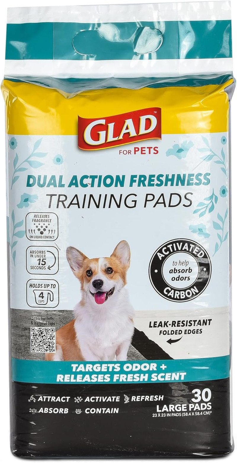 for Pets Activated Carbon Puppy Training Pads, 23 X 23 In, 30 Ct | 6-Layer Leak-