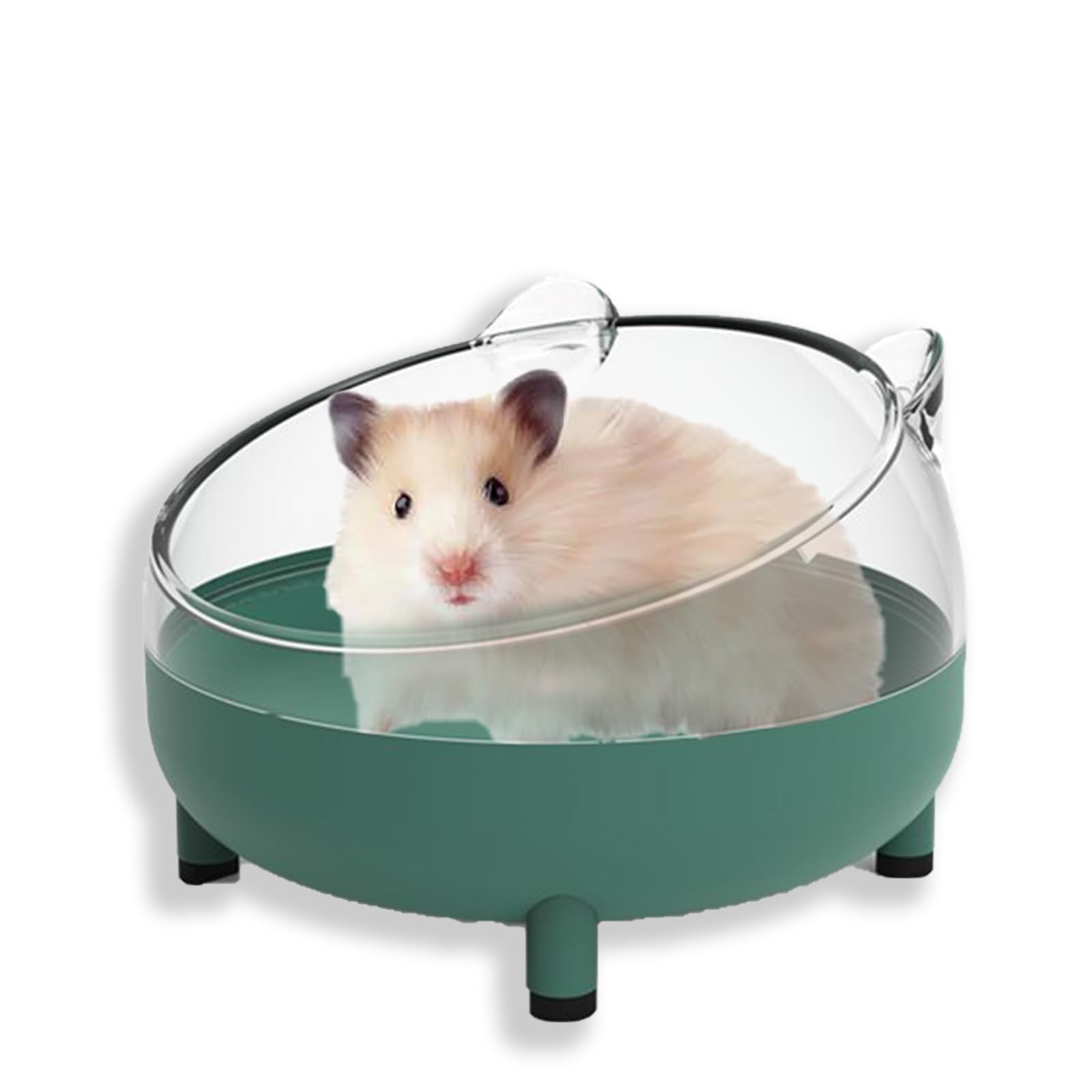 Meow&Woof Hamster Sand Bath Container, Large Sandbox Toilet Gerbil Dark Green