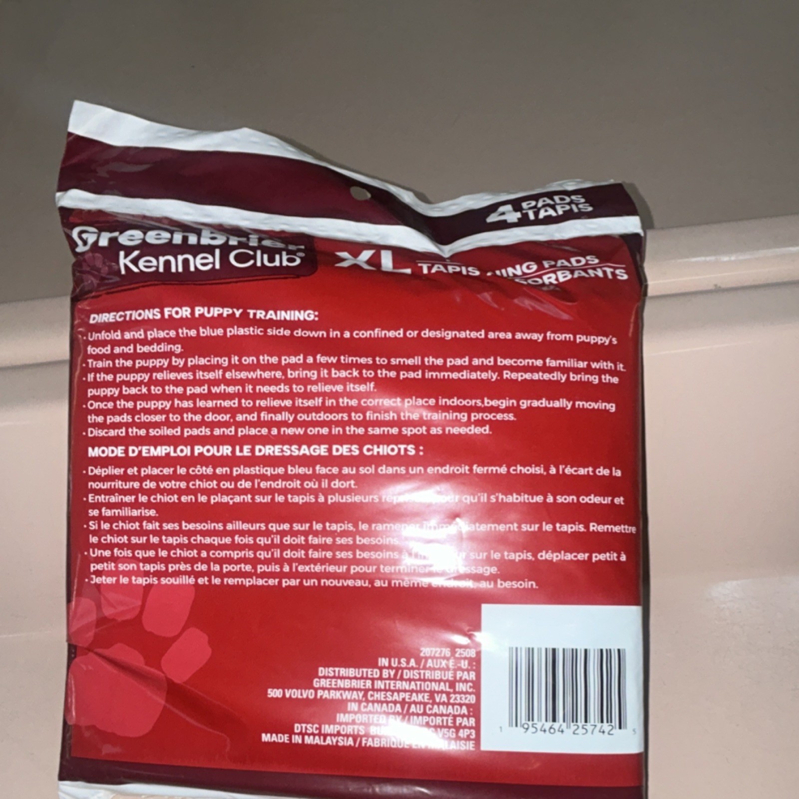 Greenbrier Kennel Club XL Training Pads 4 Pack 26 x 30 in Super Absorbent