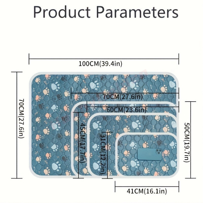 Reusable Washable Dog Pee Pads Absorbent Non-Slip Durable for Home And Travel