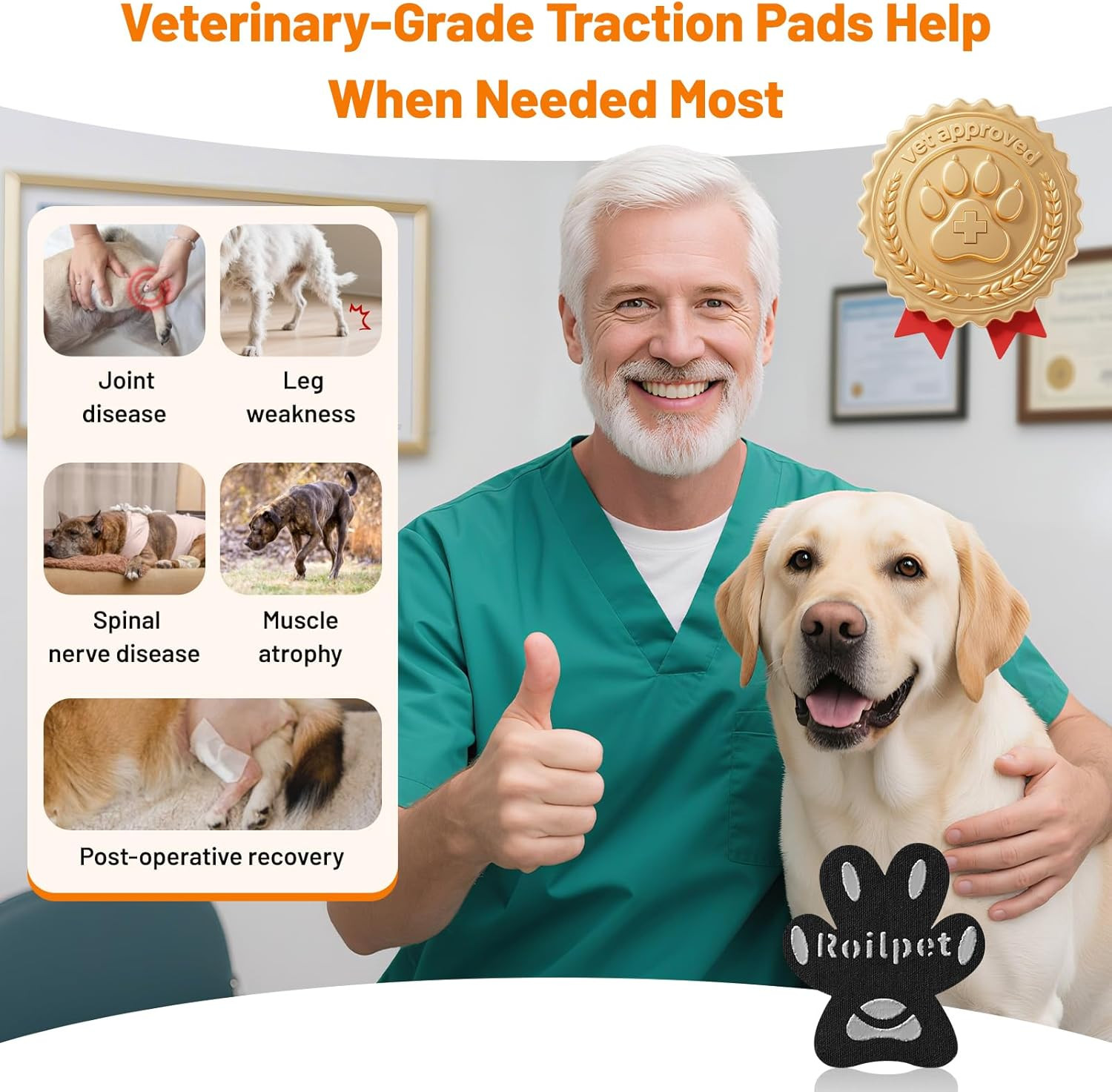 Dog Paw Protector Non-Slip Pads, Small Dog Gripper Pads for Hardwood Floors, Str