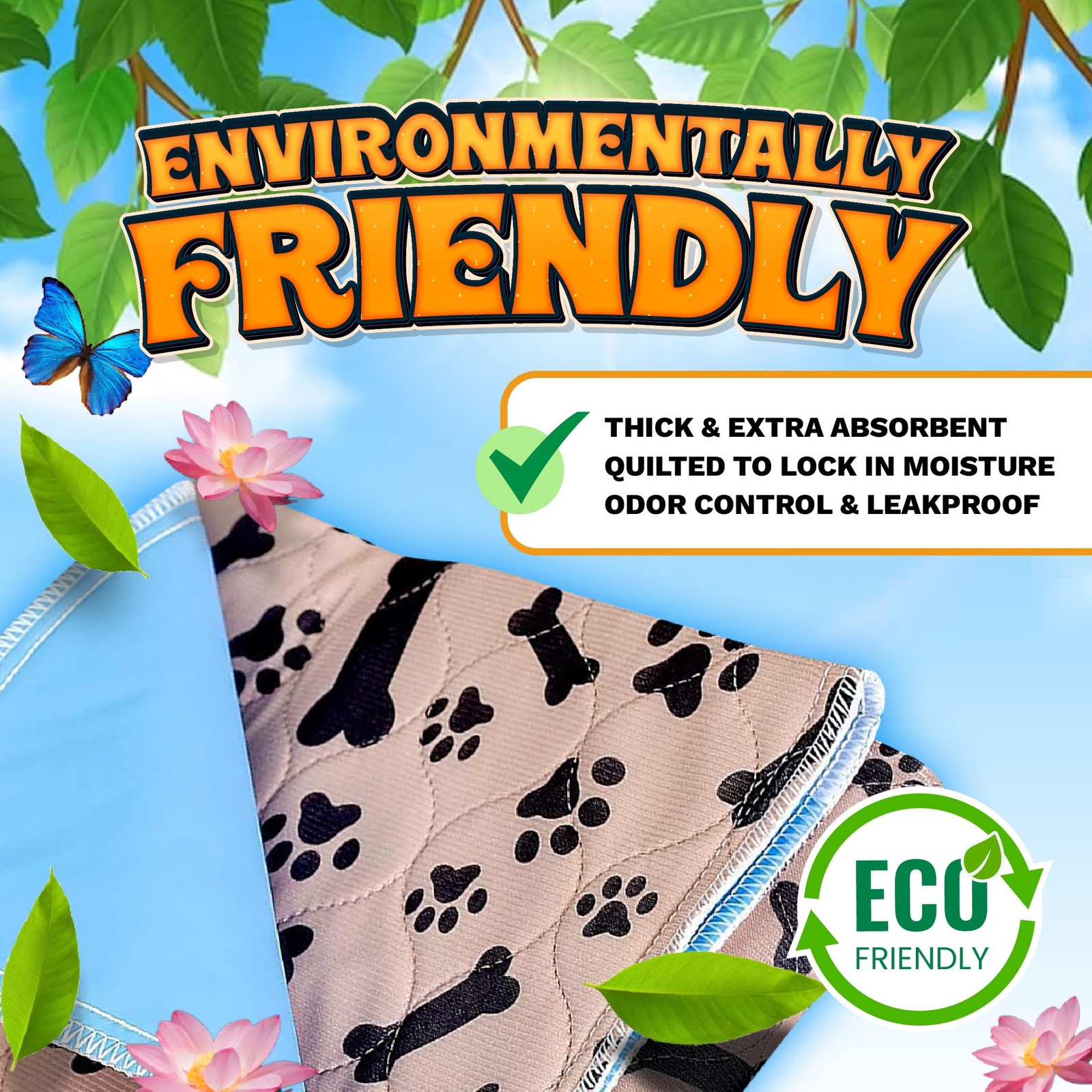 Almohadillas Para Orinar Para Perros Super Absorbentes Lavables Grandes 35 X 31.