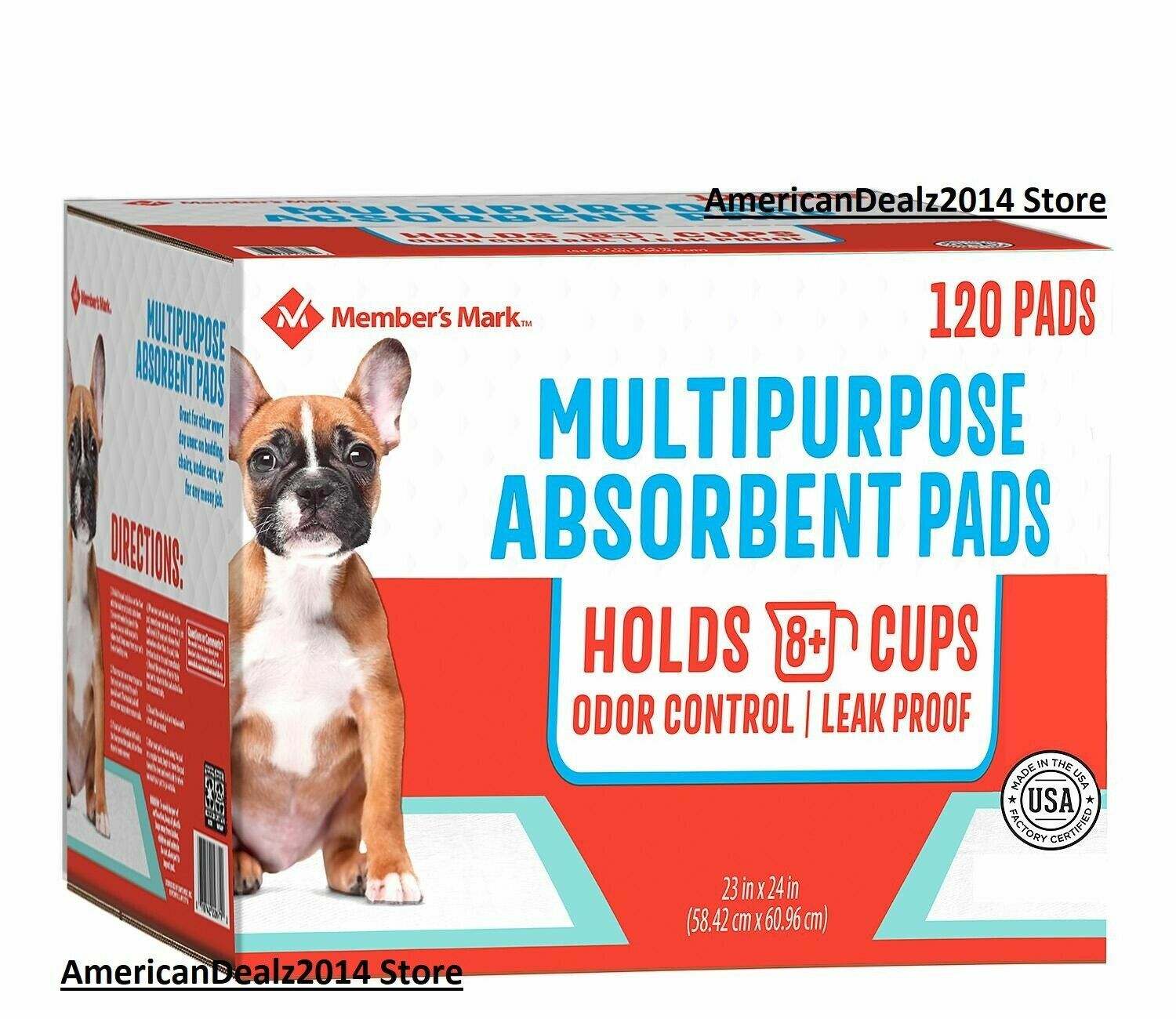 Member’s Mark PET Multipurpose Training Absorbent Dog Pads, 23″ x 24″ (120 ct)