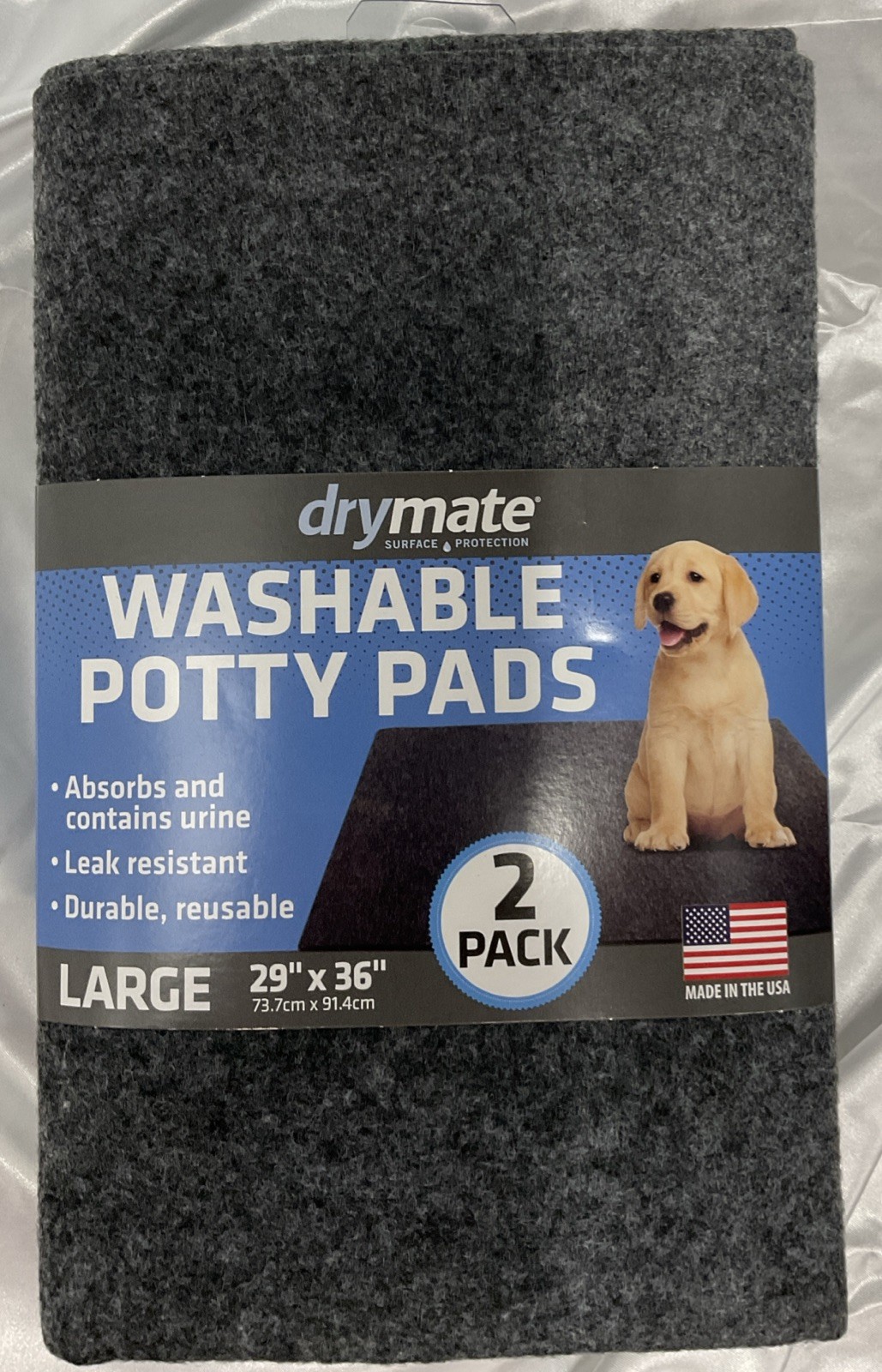 Washable Potty Training Pad for Pets Leak Proof Reusable Puppy Pads 2 Pack Large
