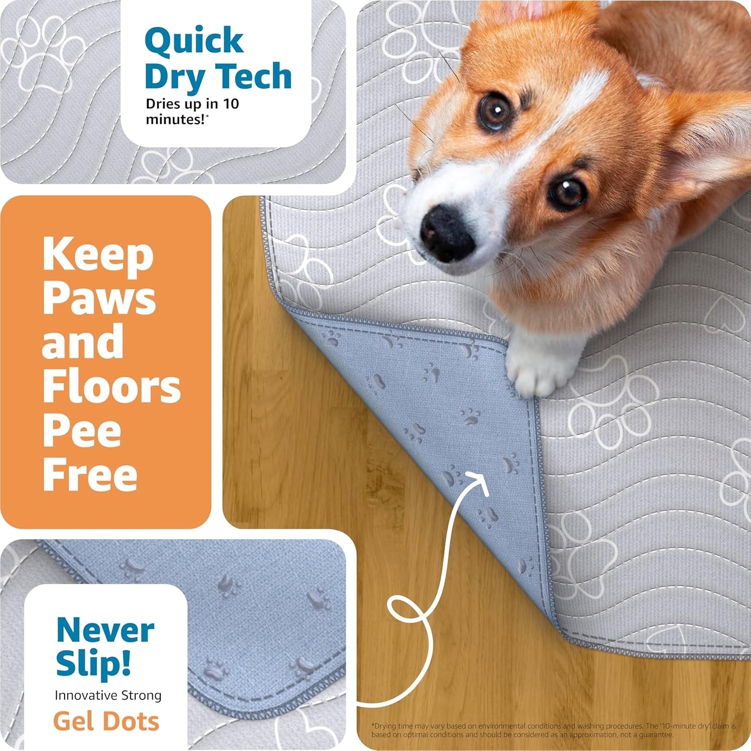 Small 18″x24″ Reusable Dog Whelping Pad – Waterproof & Leakproof with Quick-Dry