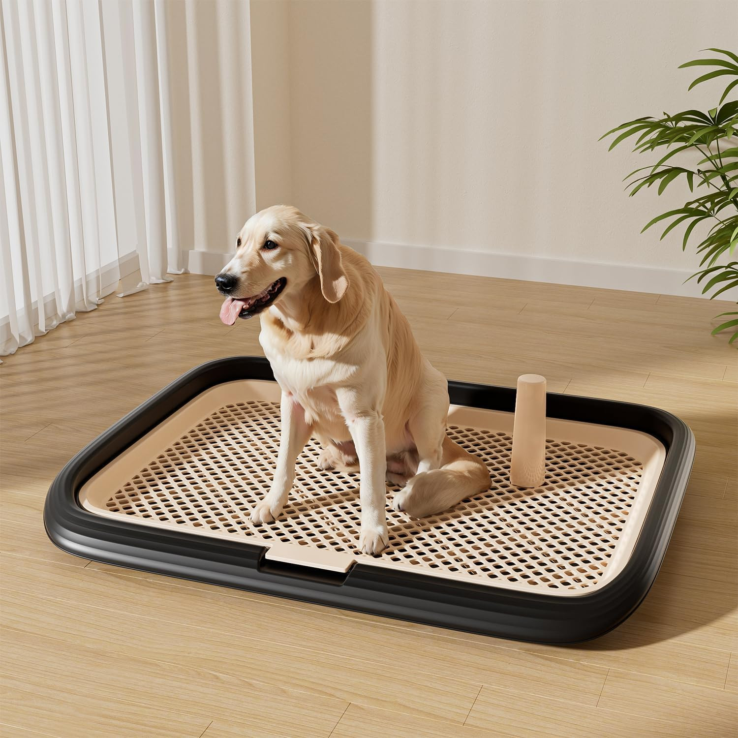 Dog Potty Tray, 23.6″X17.68″ Indoor Pet Pee Pad Holder,Puppy Training Holder,Bat