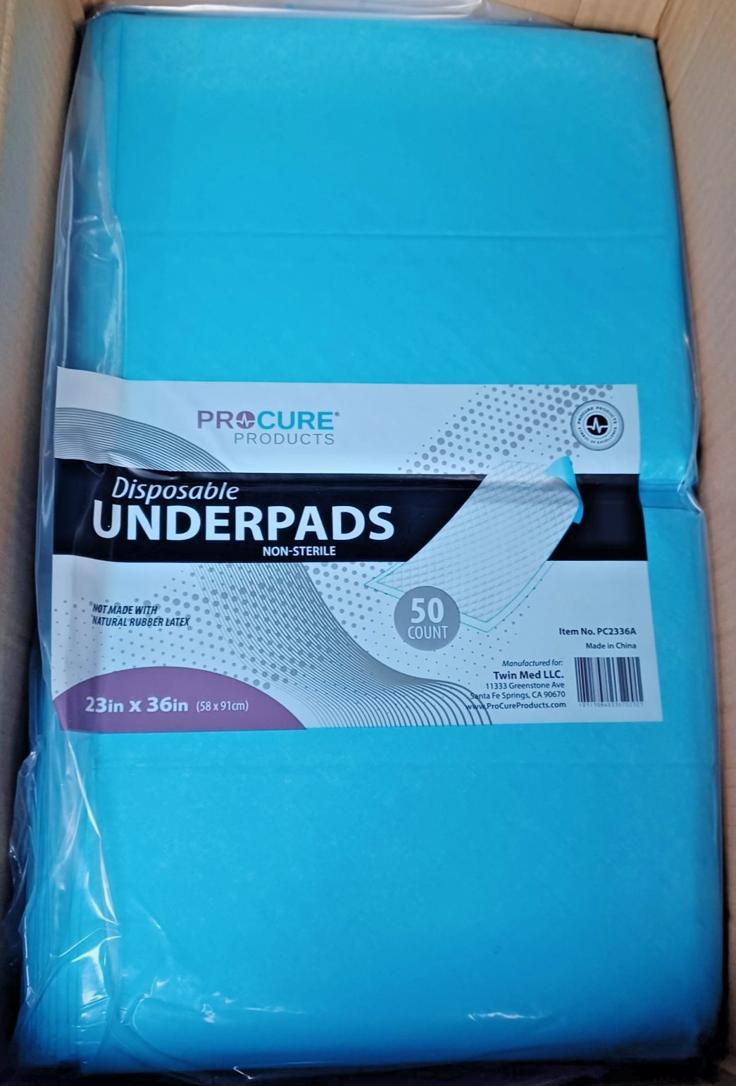 50 Procure Disposable 23″ x 36″ Wee Wee Training Pads Puppy Dog Chux Underpads
