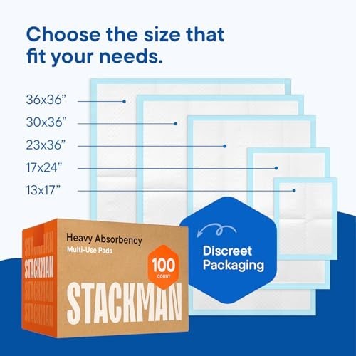 300 Pack Disposable Chucks Pads 17×24 – Waterproof Diaper Changing & Incontinenc