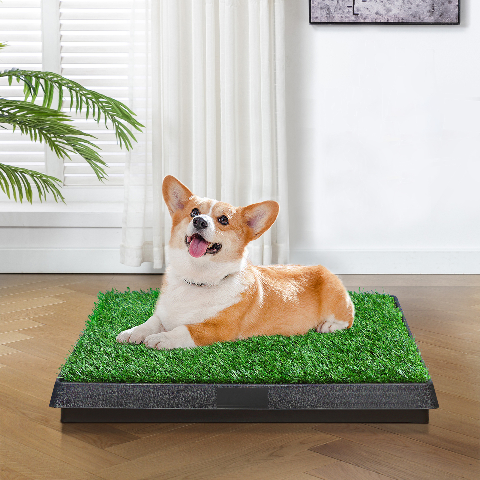 25*21in Puppy Dog Pet Potty Training Pee Pad Mat Tray Grass Indoor House Toilet