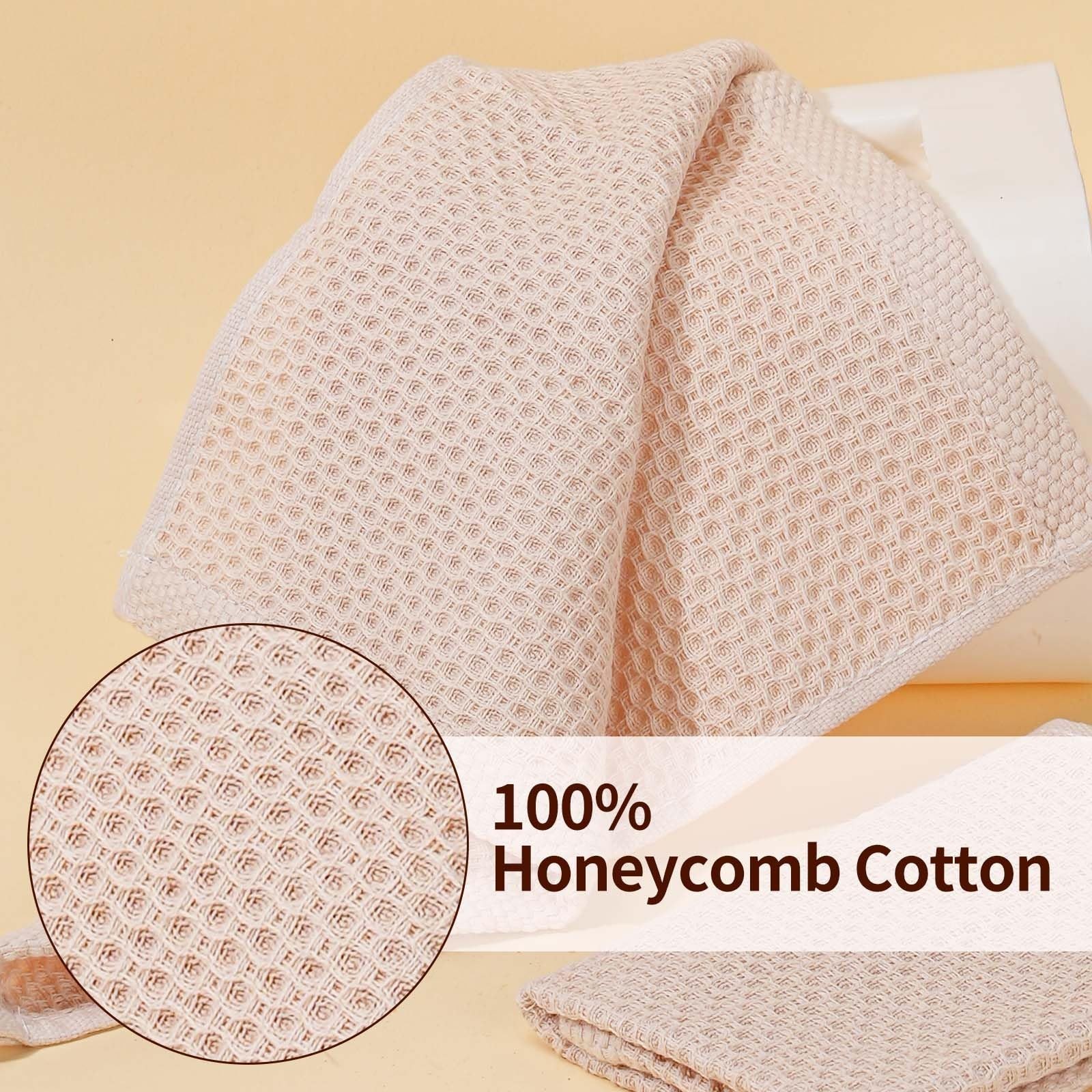 Cotton Dish Cloths 6 Pack,12×12 Inch – Super Absorbent, Quick-Dry & Reusab