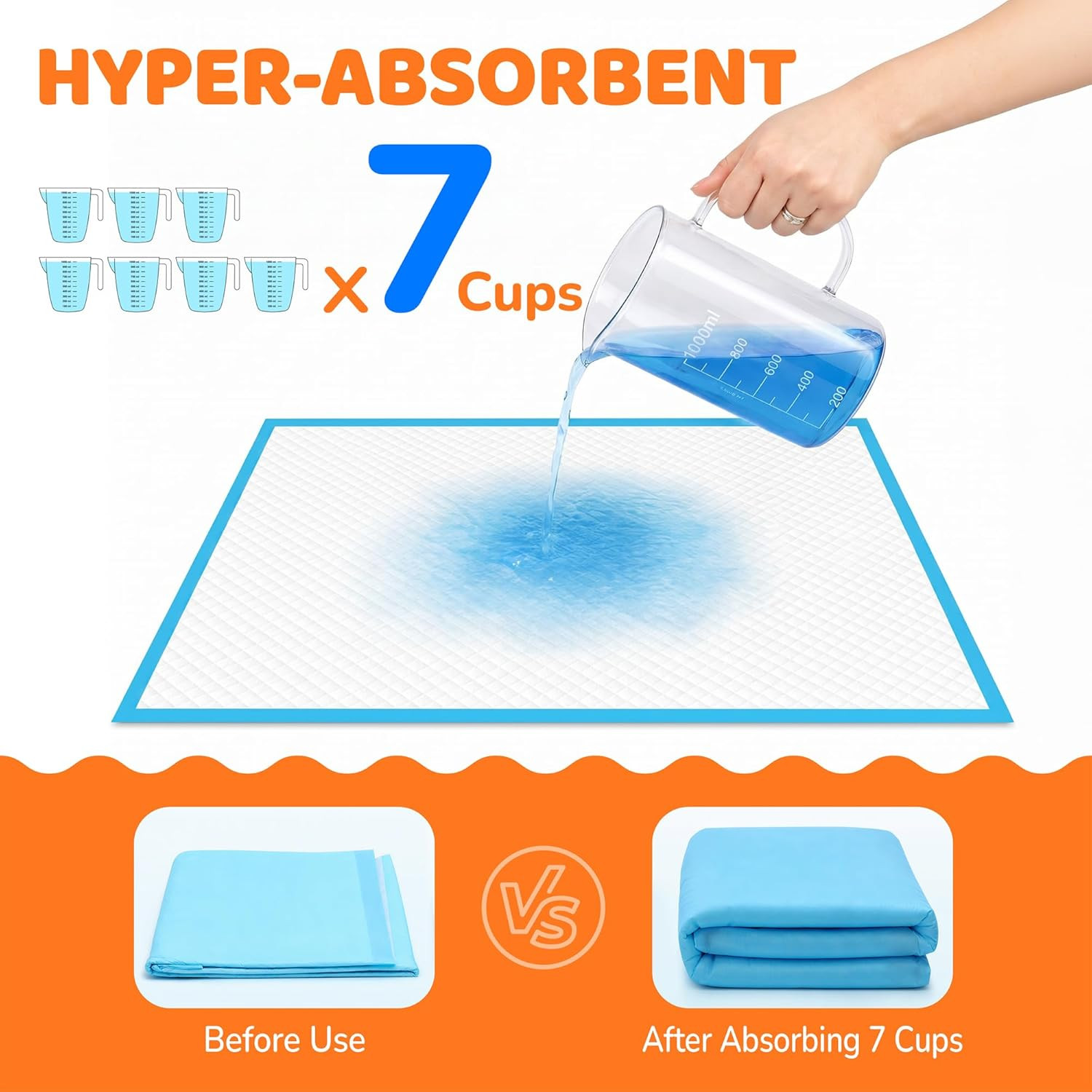 Dog Pee Pad, Puppy Potty Training Pet Pads Dog Pads Extra Large Disposable Super