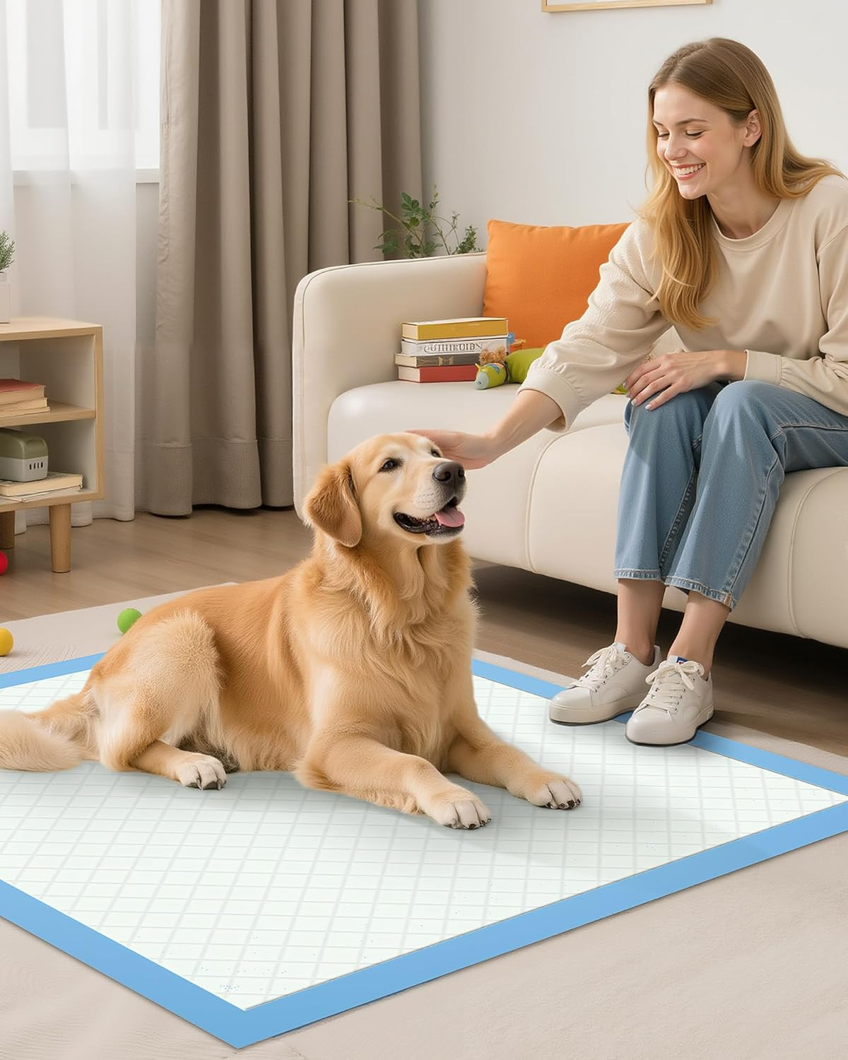 50 Pack Extra Large Puppy Pads 34 x 28 Inch Quick Dry Leakproof Pet Training Pad