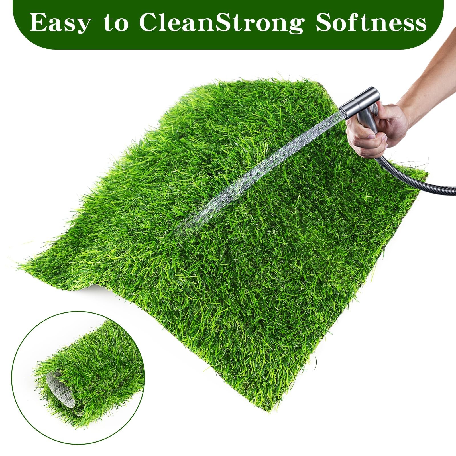 Washable Chicken Nesting Pads 12″x12″ – Artificial Grass for Coop & Pet Garden (